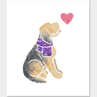 Otterhound watercolour Posters and Art